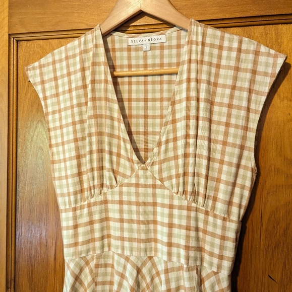 SELVA \ NEGRA Checkered Midi Dress | Size 2 - Picture 7 of 13